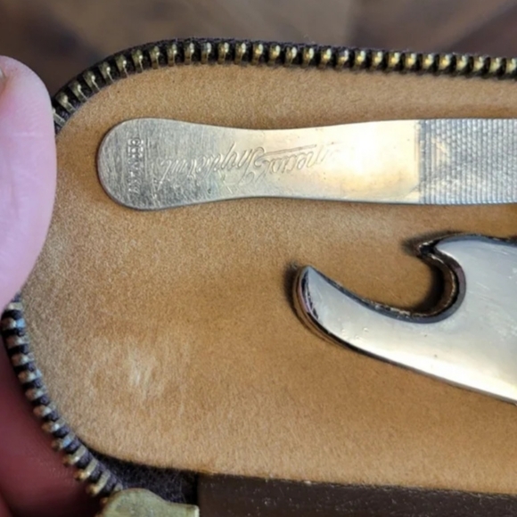 Vintage Special Triple Cut German Manicure Set in Leather Zipper - Picture 14 of 14